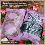 8Veggiez IQF frozen fries SWEET POTATO PURPLE - UBI UNGU 8 Veggiez (new packaging)